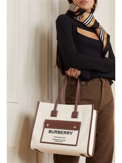 burberry leather tote bag with metallic rivets|net a porter burberry tote.